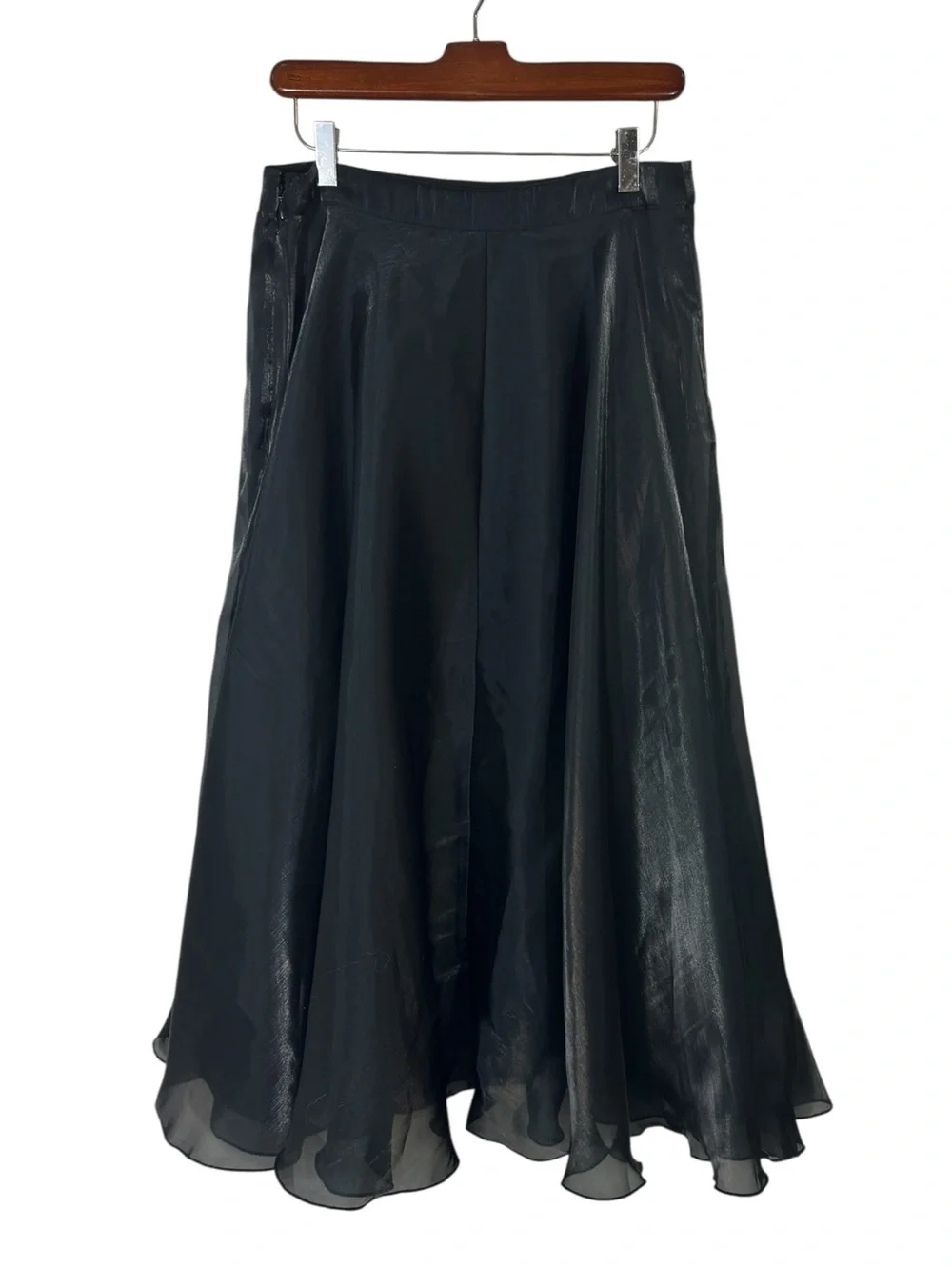 Anthropologie Bl-nk Arleth Black Midi Skirt Medium NWT - Picture 7 of 13